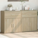 skænke 2 stk. 60x31x70 cm konstrueret træ sonoma-eg