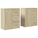 skænke 2 stk. 60x31x70 cm konstrueret træ sonoma-eg