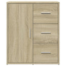 skænke 2 stk. 60x31x70 cm konstrueret træ sonoma-eg