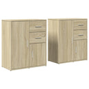 skænke 2 stk. 60x31x70 cm konstrueret træ sonoma-eg