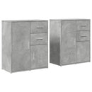 skænke 2 stk. 60x31x70 cm konstrueret træ betongrå