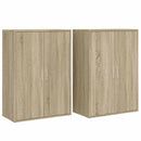 kommoder 2 stk. 60x31x84 cm konstrueret træ sonoma-eg