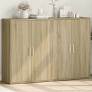 kommoder 2 stk. 60x31x84 cm konstrueret træ sonoma-eg