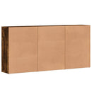 kommoder 3 stk. 60x31x84 cm konstrueret træ røget egetræsfarve
