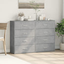 kommoder 2 stk. 60x31x84 cm konstrueret træ betongrå