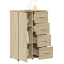 kommoder 2 stk. 60x31x84 cm konstrueret træ sonoma-eg