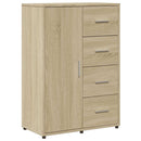 kommoder 2 stk. 60x31x84 cm konstrueret træ sonoma-eg