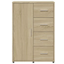 kommoder 2 stk. 60x31x84 cm konstrueret træ sonoma-eg