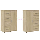kommoder 2 stk. 60x31x84 cm konstrueret træ sonoma-eg