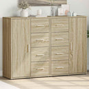kommoder 2 stk. 60x31x84 cm konstrueret træ sonoma-eg