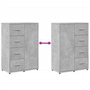 kommoder 2 stk. 60x31x84 cm konstrueret træ betongrå