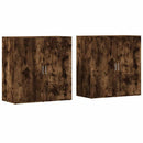 skænke 2 stk. 79x38x80 cm konstrueret træ røget egetræsfarve