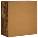 skænke 2 stk. 79x38x80 cm konstrueret træ røget egetræsfarve
