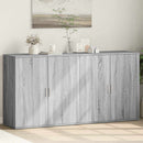 skænke 2 stk. 79x38x80 cm konstrueret træ grå sonoma-eg