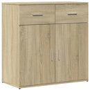 skænke 2 stk. 79x38x80 cm konstrueret træ sonoma-eg