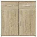 skænke 2 stk. 79x38x80 cm konstrueret træ sonoma-eg
