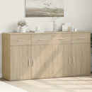skænke 2 stk. 79x38x80 cm konstrueret træ sonoma-eg