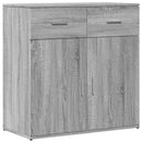 skænke 2 stk. 79x38x80 cm konstrueret træ grå sonoma-eg
