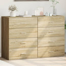 kommoder 2 stk. 60x39x80 cm konstrueret træ sonoma-eg