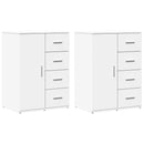 kommoder 2 stk. 59x39x80 cm konstrueret træ hvid