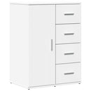 kommoder 2 stk. 59x39x80 cm konstrueret træ hvid