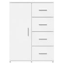 kommoder 2 stk. 59x39x80 cm konstrueret træ hvid