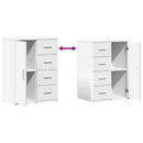 kommoder 2 stk. 59x39x80 cm konstrueret træ hvid