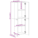 arkivskab 60x32x153 cm konstrueret træ hvid