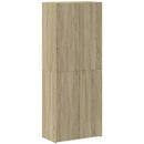 arkivskab 60x32x153 cm konstrueret træ sonoma-eg
