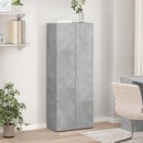 arkivskab 60x32x153 cm konstrueret træ betongrå
