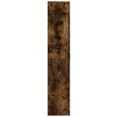 højskab 80x35x180 cm konstrueret træ røget egetræsfarve