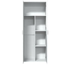 højskab 70x35x180 cm konstrueret træ hvid