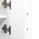 højskab 70x35x180 cm konstrueret træ hvid