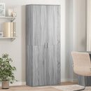 højskab 70x35x180 cm konstrueret træ grå sonoma-eg
