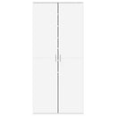 skoskab 80x39x178 cm konstrueret træ hvid