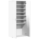 skoskab 80x39x178 cm konstrueret træ hvid