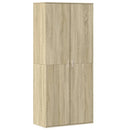 skoskab 80x39x178 cm konstrueret træ sonoma-eg
