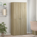 skoskab 80x39x178 cm konstrueret træ sonoma-eg