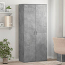 skoskab 80x39x178 cm konstrueret træ betongrå