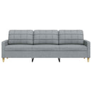 3-personers sofa 210 cm stof lysegrå