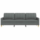 3-personers sofa 210 cm stof mørkegrå