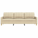 3-personers sofa 210 cm stof cremefarvet