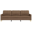 3-personers sofa 210 cm stof brun