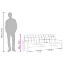 3-personers sofa 210 cm stof sort