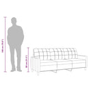 3-personers sofa 210 cm stof vinrød