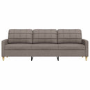 3-personers sofa 210 cm stof gråbrun