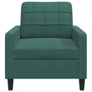 lænestol 60 cm velour lysegrøn