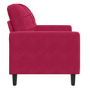 lænestol 60 cm velour vinrød