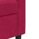 lænestol 60 cm velour vinrød