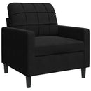 lænestol 60 cm velour sort